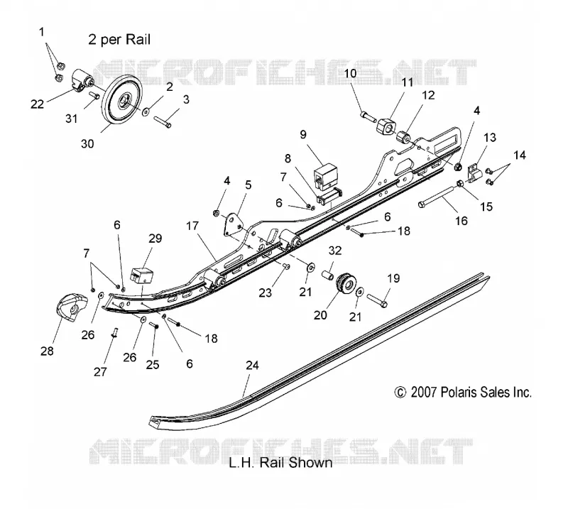 SUSPENSION, RAIL MOUNTING
