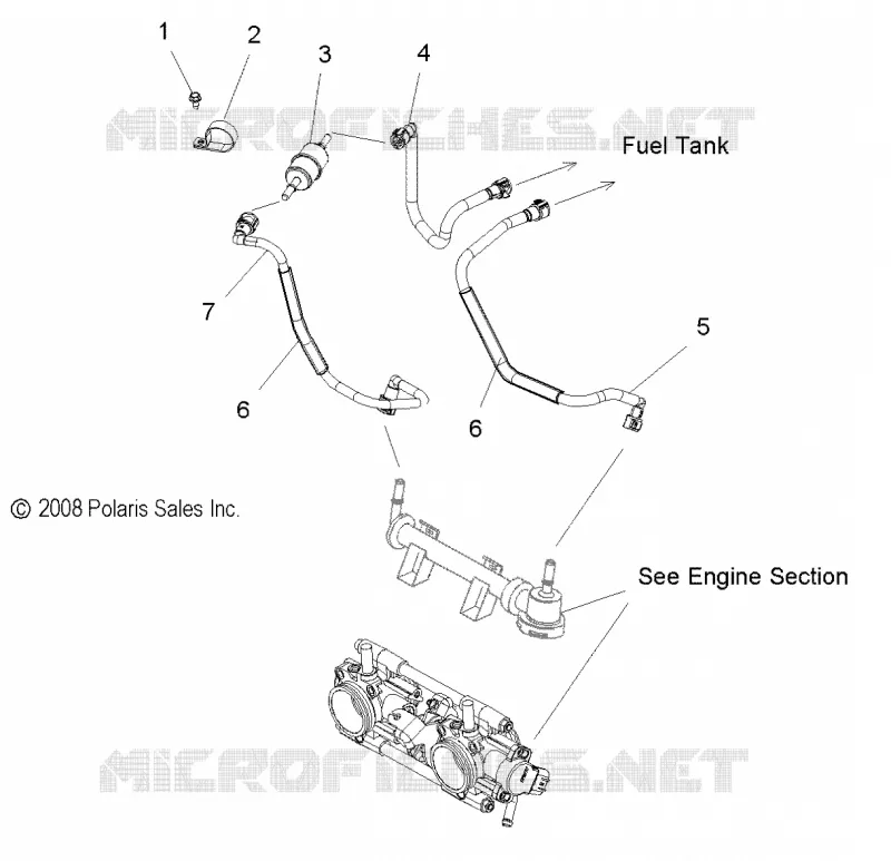 FUEL SYSTEM, THROTTLE  BODY AND FUEL LINES