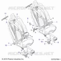 SEAT BELT MOUNTING, FRONT, PREMIUM/DELUXE