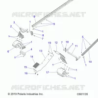 CHASSIS, CLUTCH GUARD, FOOTRESTS, TUNNEL GRIPS