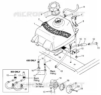 FUEL TANK XPRESS 300 W969530 AND XPRESS 400 W969540 (4935923592B003)