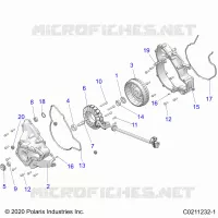 ENGINE, STATOR COVER AND FLYWHEEL