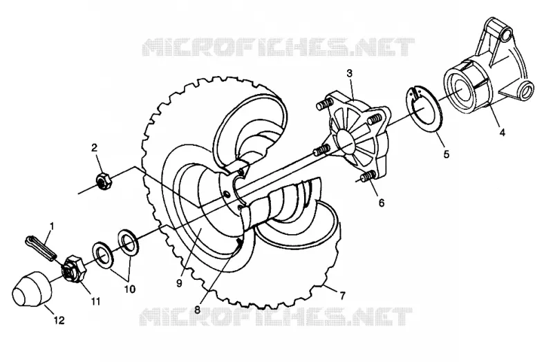 REAR WHEEL DRIVE SPORTSMAN 500 W969244 AND SWEDISH SPORTSMAN 500 S969244 (4936093609C008)