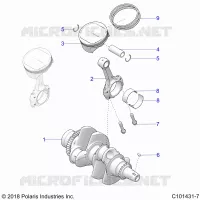 ENGINE, CRANKSHAFT AND PISTON
