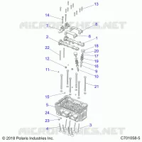 ENGINE, CYLINDER HEAD AND VALVES