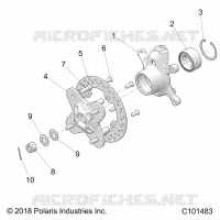 FRONT SUSPENSION HUB AND STEERING KNUCKLE