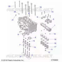 ENGINE, CYLINDER HEAD AND VALVES