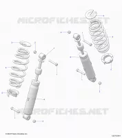 REAR SUSPENSION SHOCK AND MOUNTING