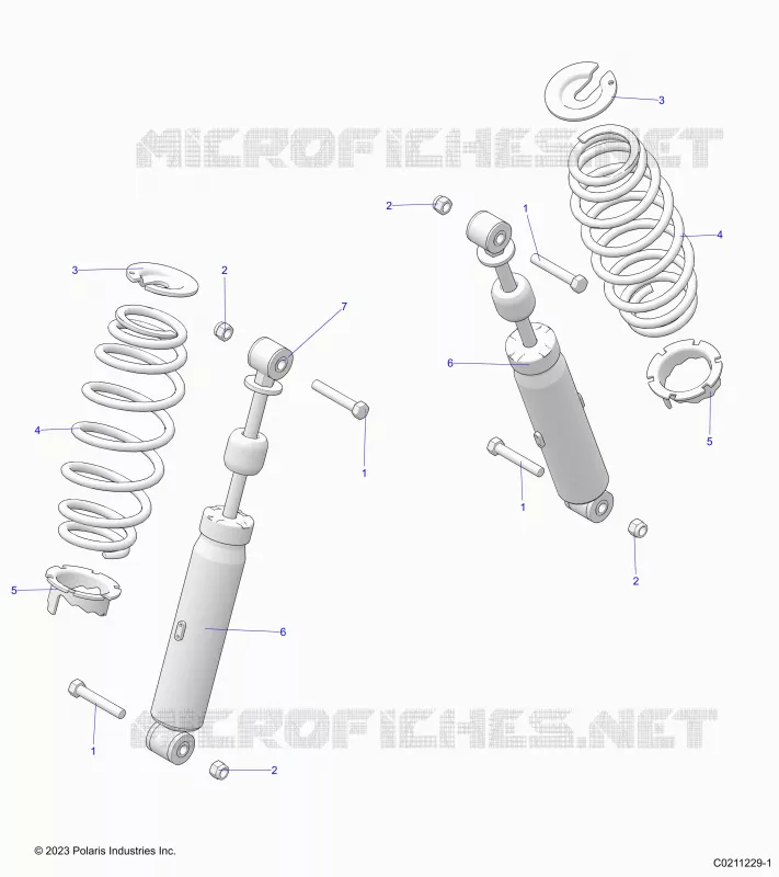 REAR SUSPENSION SHOCK AND MOUNTING