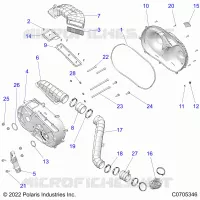 DRIVE TRAIN, CLUTCH COVER AND DUCTING