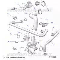 ENGINE, WATERPUMP AND BYPASS