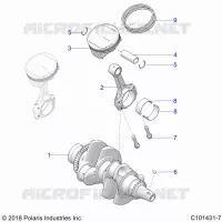 ENGINE, CRANKSHAFT AND PISTON
