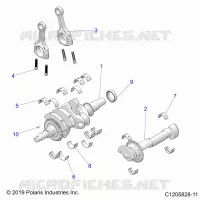 ENGINE, CRANKSHAFT AND BEARINGS