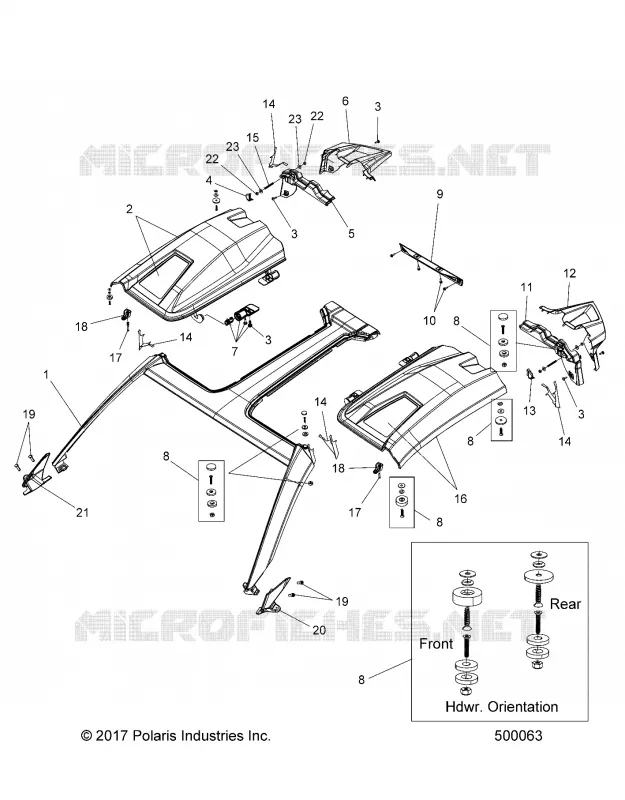 BODY, SUNSHADE ASM.