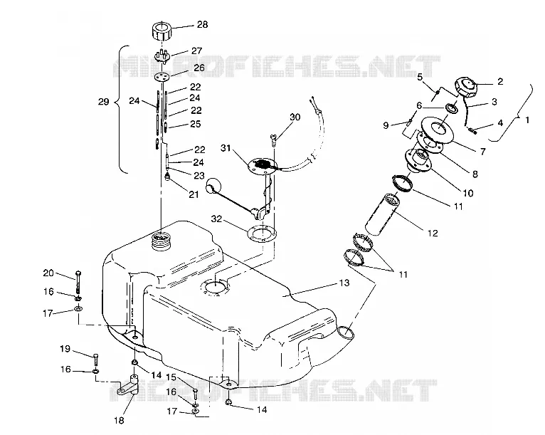 FUEL TANK SL 750 B944070 (4927012701005A)