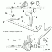 ENGINE, WATERPUMP AND BYPASS