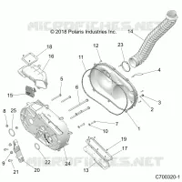 DRIVE TRAIN, CLUTCH COVER AND DUCTING