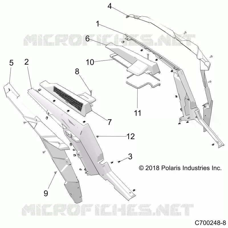 REAR BODYWORK FENDERS AND BEZELS- Z21N4M99AG (C700248-8)