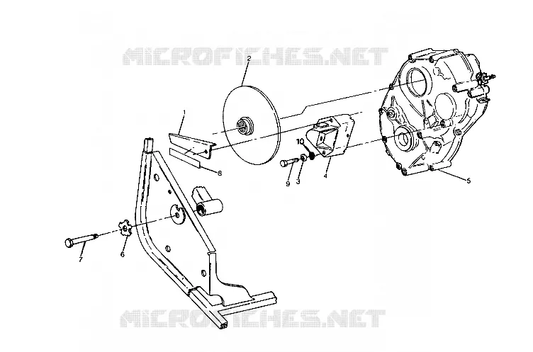RH GEARCASE AND BRAKE MOUNTING 250  2X4