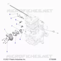 ENGINE, THROTTLE BODY AND FUEL RAIL