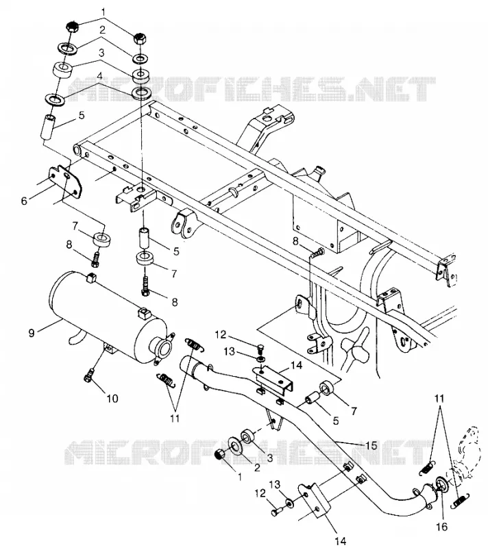 EXHAUST SYSTEM  SPORTSMAN 500 W97CH50A (4939993999A014)