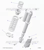 SUSPENSION, REAR SHOCK MOUNTING, STANDARD/PREMIUM