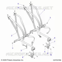 SEAT BELT MOUNTING, PREMIUM/DELUXE