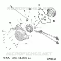 ENGINE, STATOR AND FLYWHEEL