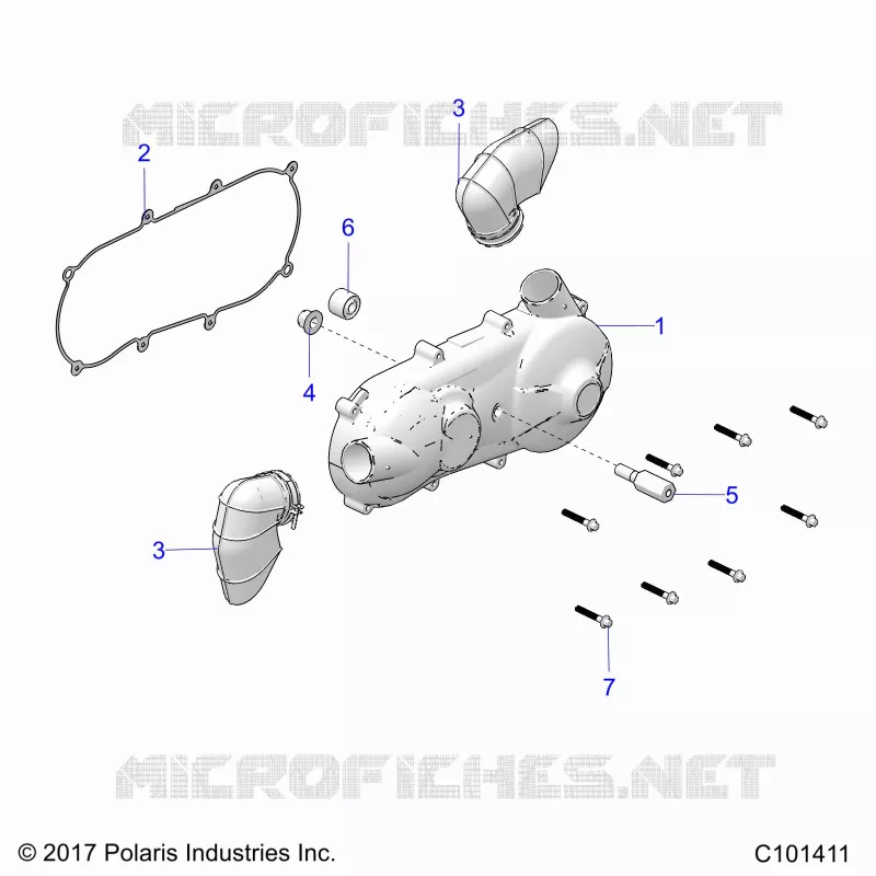 DRIVE TRAIN, CLUTCH COVER AND DUCTING