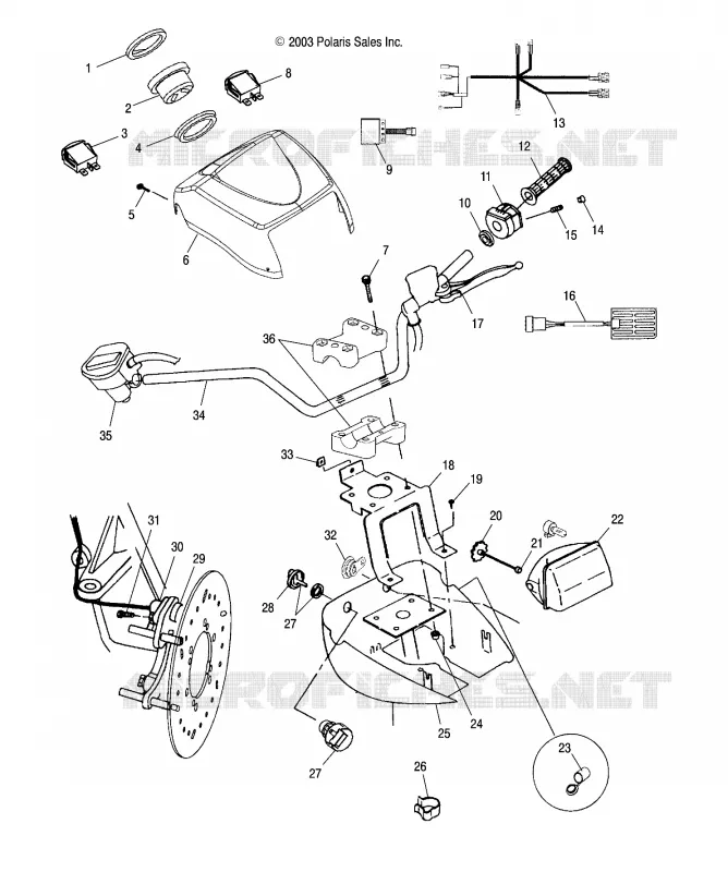 HANDLEBAR   HEADLIGHT POD