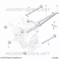DRIVE TRAIN, GEARCASE MOUNTING, REAR