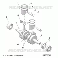 ENGINE, PISTON AND CRANKSHAFT