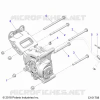 DRIVE TRAIN, GEARCASE MOUNTING, REAR