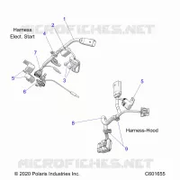 ELECTRICAL, WIRE HARNESS, HOOD, ELEC. START
