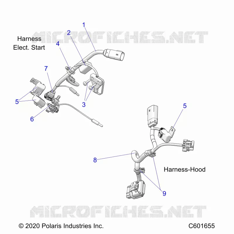 ELECTRICAL, WIRE HARNESS, HOOD, ELEC. START