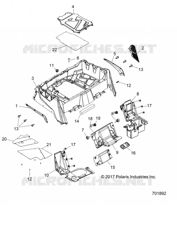 REAR BODYWORK RACK AND FENDERS