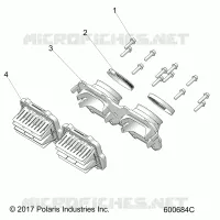 ENGINE, REED VALVE AND THROTTLE  BODY ADAPTOR