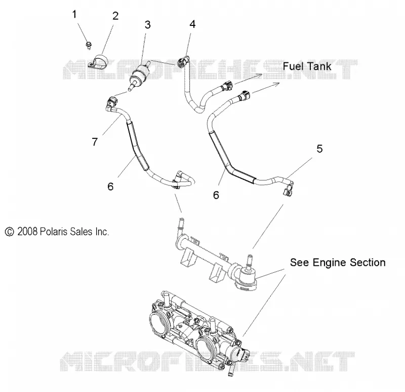FUEL SYSTEM, THROTTLE  BODY AND FUEL LINES