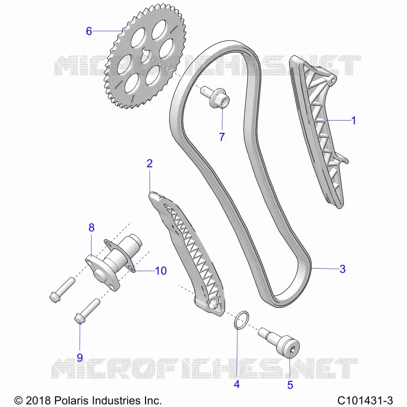 CAM CHAIN AND TENSIONER