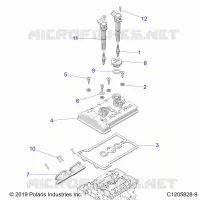 ENGINE, THROTTLE BODY AND VALVE COVER