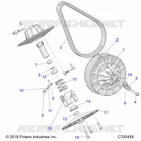 DRIVE TRAIN, SECONDARY CLUTCH