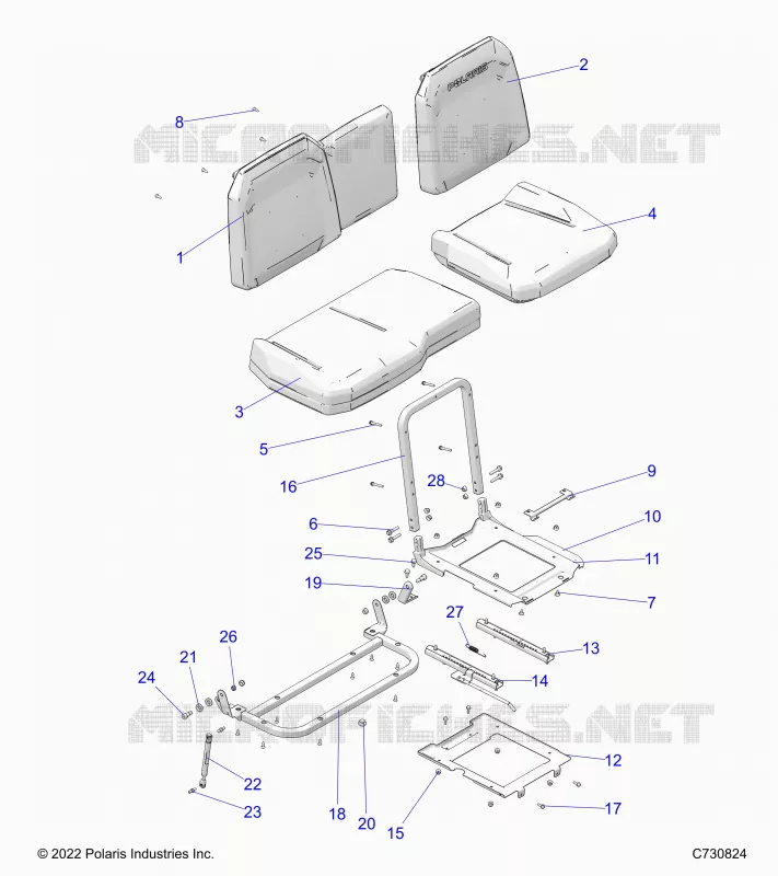 SEAT ASM. AND SLIDER