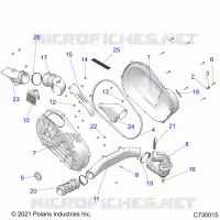 DRIVE TRAIN, CLUTCH COVER AND DUCTING