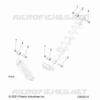 SUSPENSION, SHOCK MOUNTING, REAR SUSP.