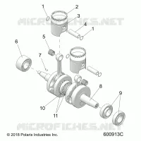 ENGINE, PISTON AND CRANKSHAFT