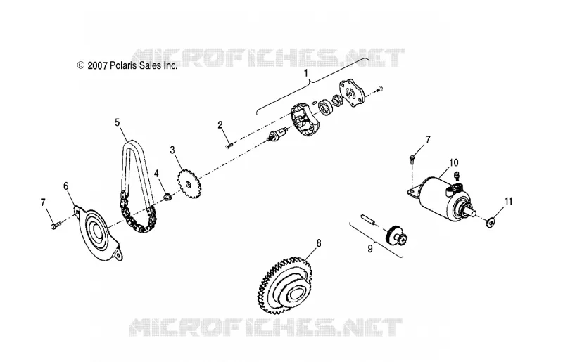 ENGINE, GENERATOR/STARTING MOTOR