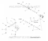 ENGINE, CARBURETOR MOUNTING AND FUEL LINES