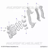 BRAKES, FRONT BRAKE CALIPER