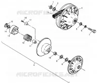 DRIVEN CLUTCH SPORT 400L W97BA38C AND TRAIL BLAZER W97BA25C (4940124012B014)