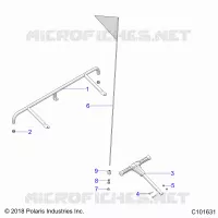 REAR BUMPER, FLAG, AND PASS HANDLE